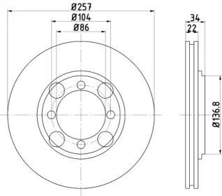 BELACO bdi446 - Тормозной диск