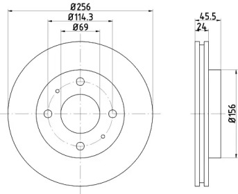 BELACO bdi459 -  Тормозной диск