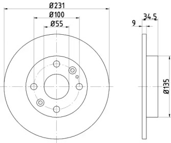 BELACO bdi523 -  Тормозной диск