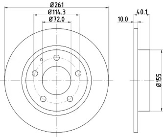 BELACO bdi525 -  Тормозной диск