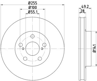 BELACO bdi614 - Тормозной диск