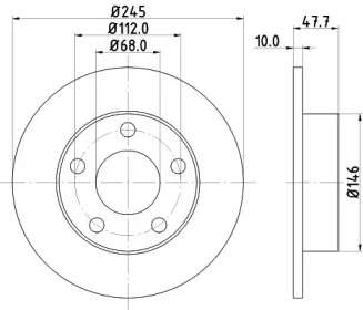 BELACO bdi710 -  Тормозной диск
