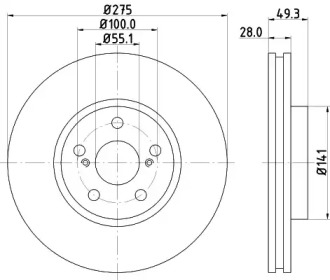 BELACO bdi749 - Тормозной диск