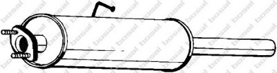 BOSAL 154133 - Средний глушитель выхлопных газов
