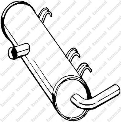 BOSAL 215709 - Средний глушитель выхлопных газов