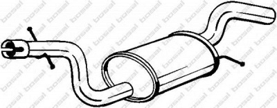 BOSAL 220001 -  Средний глушитель выхлопных газов