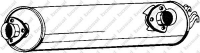BOSAL 233555 - Средний глушитель выхлопных газов