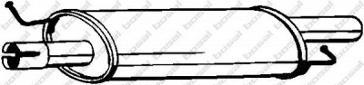 BOSAL 233575 -  Средний глушитель выхлопных газов