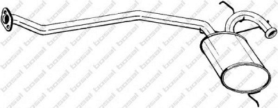 BOSAL 279241 -  Средний глушитель выхлопных газов