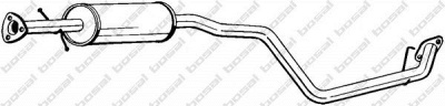 BOSAL 284131 - Средний глушитель выхлопных газов