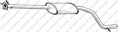 BOSAL 285057 - Средний глушитель выхлопных газов