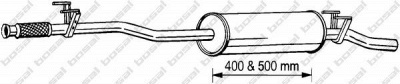 BOSAL 291069 - Средний глушитель выхлопных газов