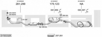 BOSAL sys03328 - Система выпуска ОГ