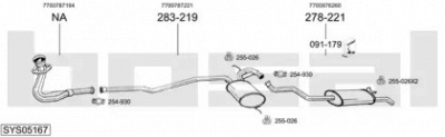 BOSAL sys05167 -  Система выпуска ОГ