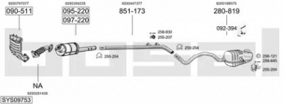 BOSAL sys09753 - Система выпуска ОГ