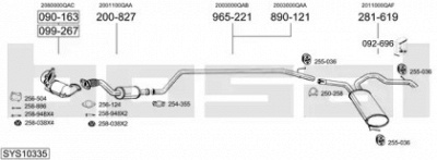 BOSAL sys10335 - Система выпуска ОГ