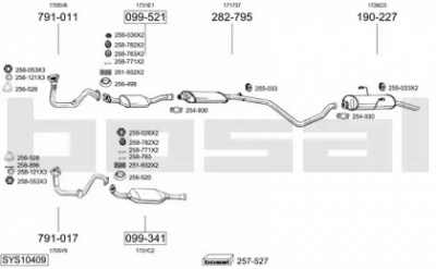 BOSAL sys10409 - Система выпуска ОГ