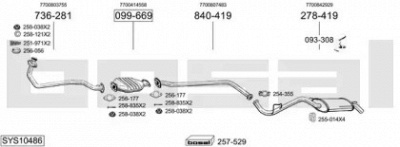 BOSAL sys10486 -  Система выпуска ОГ