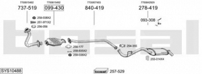 BOSAL sys10488 - Система выпуска ОГ