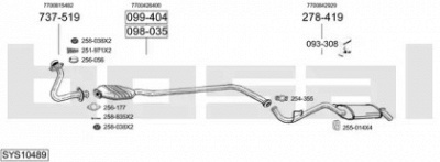 BOSAL sys10489 - Система выпуска ОГ