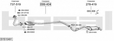 BOSAL sys10491 - Система выпуска ОГ