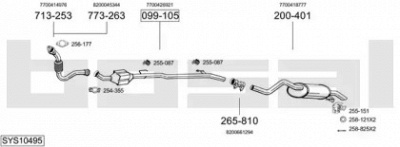 BOSAL sys10495 - Система выпуска ОГ