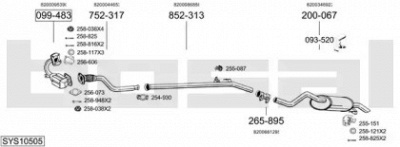BOSAL sys10505 -  Система выпуска ОГ