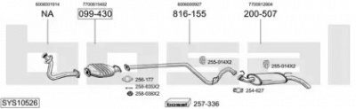 BOSAL sys10526 - Система выпуска ОГ