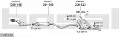 BOSAL sys10568 - Система выпуска ОГ