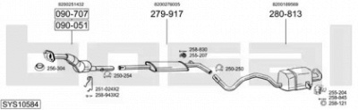 BOSAL sys10584 -  Система выпуска ОГ