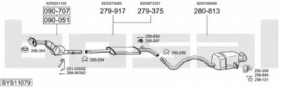 BOSAL sys11079 - Система выпуска ОГ