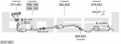 BOSAL sys11081 - Система выпуска ОГ