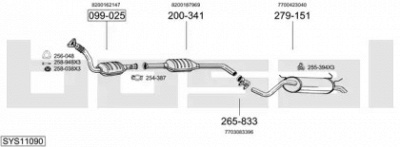 BOSAL sys11090 - Система выпуска ОГ