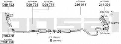 BOSAL sys11138 - Система выпуска ОГ