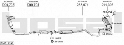 BOSAL sys11139 - Система выпуска ОГ