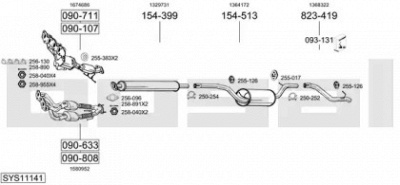 BOSAL sys11141 -  Система выпуска ОГ