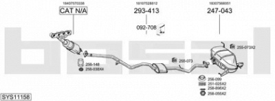 BOSAL sys11158 - Система выпуска ОГ