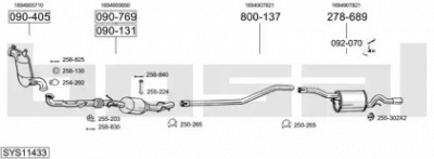 BOSAL sys11433 -  Система выпуска ОГ