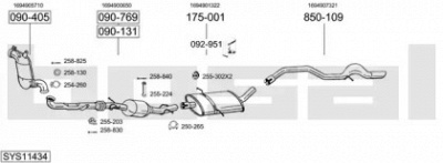 BOSAL sys11434 -  Система выпуска ОГ