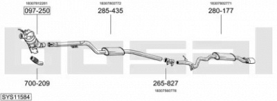 BOSAL sys11584 - Система выпуска ОГ