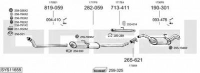 BOSAL sys11655 -  Система выпуска ОГ