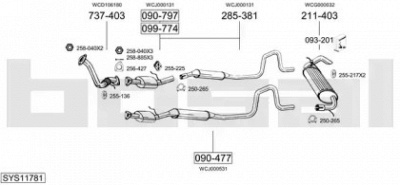 BOSAL sys11781 -  Система выпуска ОГ