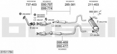 BOSAL sys11784 -  Система выпуска ОГ