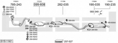 BOSAL sys11921 - Система выпуска ОГ