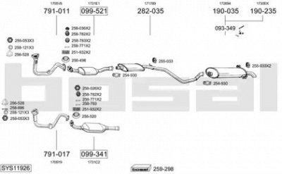 BOSAL sys11926 - Система выпуска ОГ