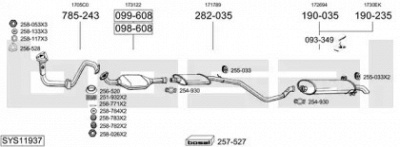 BOSAL sys11937 - Система выпуска ОГ