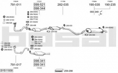 BOSAL sys11939 - Система выпуска ОГ