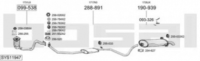 BOSAL sys11947 -  Система выпуска ОГ