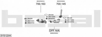 BOSAL sys12244 - Система выпуска ОГ