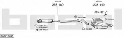 BOSAL sys12461 - Система выпуска ОГ